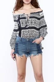 Tribal Off-shoulder Top