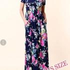  Pocketed Floral Maxi Dress
