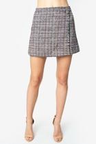  Embry Tweed Wrap-skirt