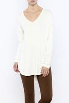  V-neck Cream Sweater