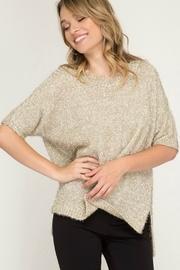  Metallic Fuzzy Sweater