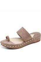 Suede Studded Sandal