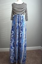  Stripes-boho Maxi-dress