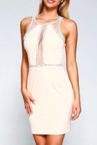  Embellished Illusion Detail Dress