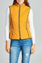  Mustard Quilted Vest