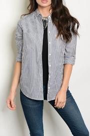  Charcoal Stripe Blouse
