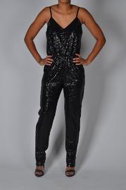 C Luce Black Sequin Jumpsuit