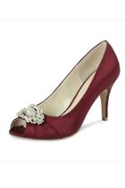  Tender Claret Satin Shoes