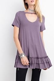  Double-ruffle Keyhole Tunic