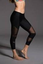  Cutout Mesh Capri