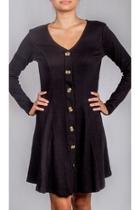  Black Buttondown Dress