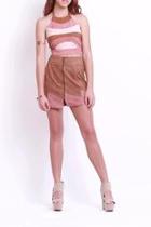  Suede Bycolor Skirt