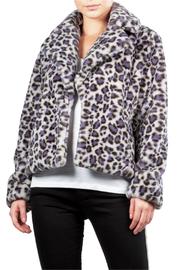  Lilac Grey Crop Leopard Jacket