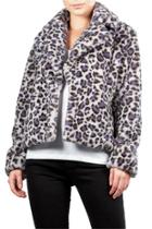  Lilac Grey Crop Leopard Jacket
