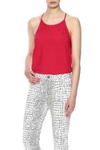  Red Keyhole Top