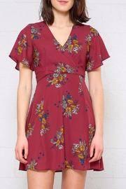  V Neck Floral Dress