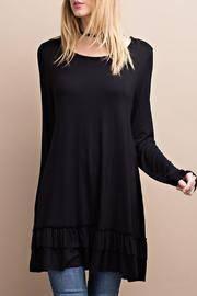  Ramona Black Ruffle Top
