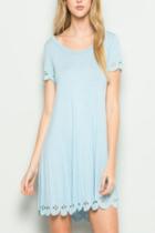  Laser Cut Tunic Dress
