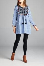  Long-sleeve Embroidered Tunic