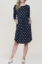  Self-tie/polka Dot Dress