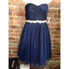  Blue Strapless Dress