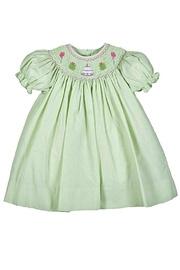  Smocked-green-birthday Dress