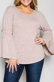  Gathered Bell-sleeve Top