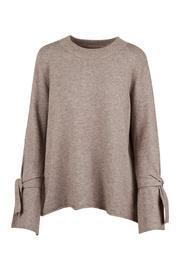  Tie Bell Sleeve Knit Sweater