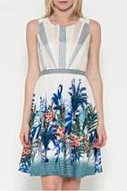  Tropical Print Dress