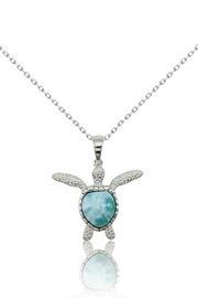  Larimar Turtle Pendant