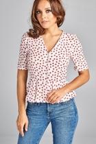  Sweetheart Print Top
