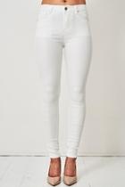  White Wax-coated Jeans