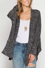  Charcoal Open Cardigan