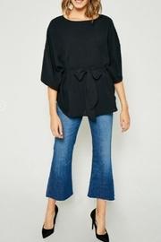  Puff-sleeve Top, Black