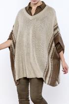  Olive And Sand Poncho
