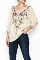  Ivory Embroidered Top