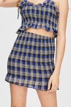  Print Smocked Skirt