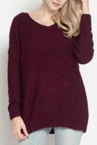  Burgundy Marled Sweater