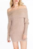  Foldover Sweater Dress