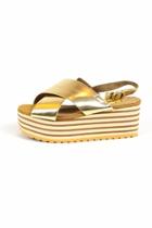  Gold Wedges Sandals
