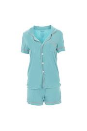  Collared Pj Set W/ Shorts