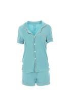  Collared Pj Set W/ Shorts