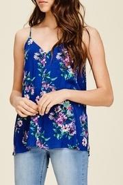 Floral Button Tank