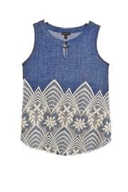  Blue White-flower Top