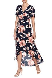  Navy Floral Wrap Dress