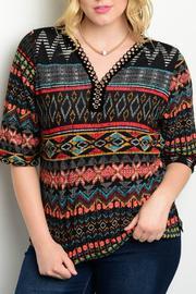  Ethnic Print Top