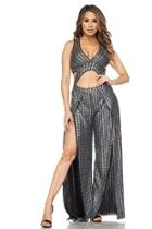  Silver Holographic Jumpsuit