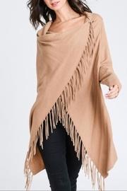  Camel Fringe Cardigan