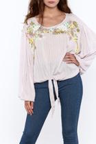  Blush Embroidered Blouse