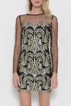  Metallic Mesh Dress